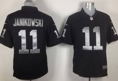 2012 NEW NFL Oakland Raiders 11 Sebastian Janikowski Black Jerseys (Game)