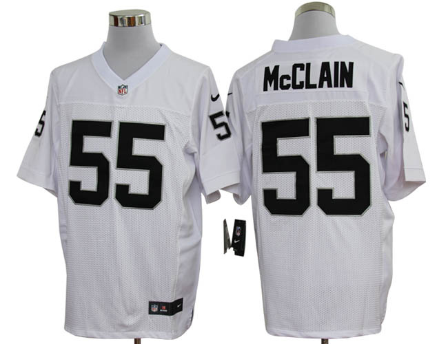 2012 NEW nfl oakland raiders 55 rolando mcclain white jerseys (elite)