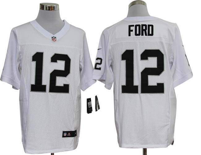 2012 NEW nfl oakland raiders 12 jacoby ford white jerseys (elite)