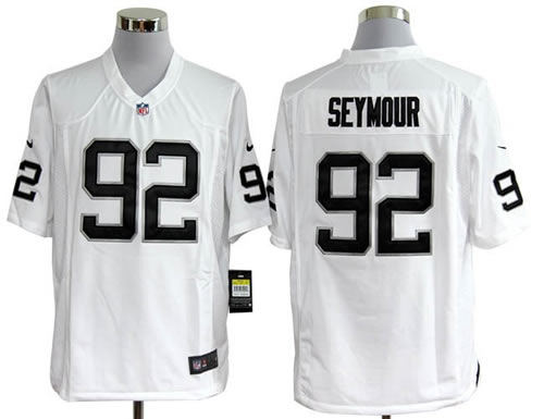 2012 nfl oakland raiders 92 richard seymour white jerseys (game)