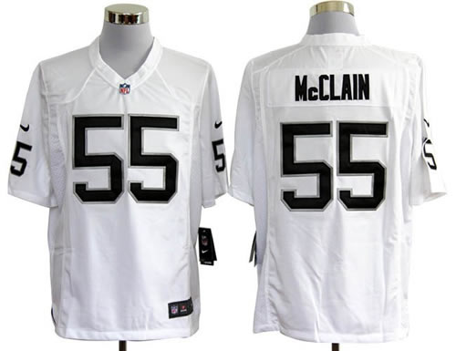 2012 nfl oakland raiders 55 rolando mcclain white jerseys(game)