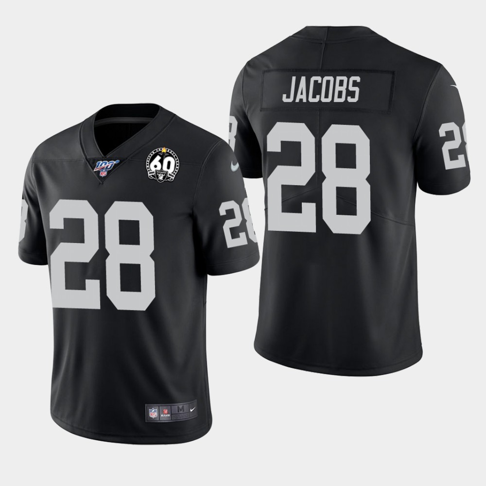 Raiders Josh Jacobs 60th Anniversary Vapor Limited Jersey - Black