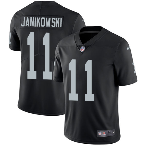 Nike Raiders #11 Sebastian Janikowski Black Team Color Men's Stitched NFL Vapor Untouchable Limited Jersey