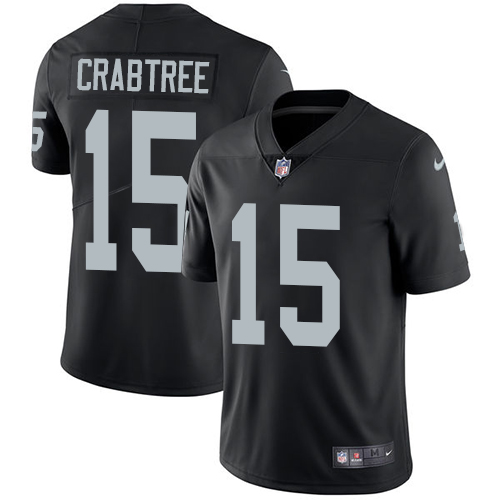 Nike Raiders #15 Michael Crabtree Black Team Color Men's Stitched NFL Vapor Untouchable Limited Jersey