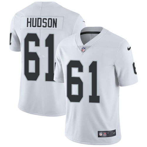 Nike Raiders #61 Rodney Hudson White Men's Stitched NFL Vapor Untouchable Limited Jersey