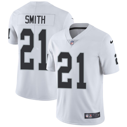 Nike Raiders #21 Sean Smith White Men's Stitched NFL Vapor Untouchable Limited Jersey