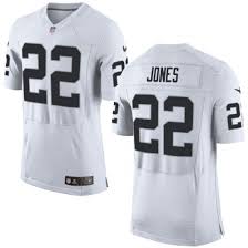 Nike NFL Raiders 22 Taiwan Jones White Elite Jersey