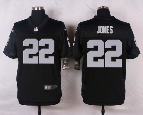 Nike NFL Raiders 22 Taiwan Jones Black Elite Jersey