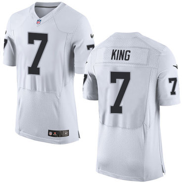 ike Raiders 7 Marquette King White Elite Jersey