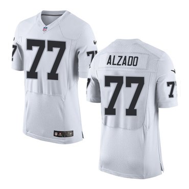 Nike Raiders #77 Lyle Alzado White Color Men's Stitched NFL New Elite Jersey