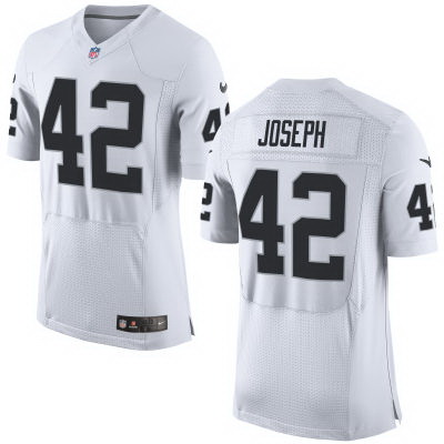 Nike Raiders 42 Karl Joseph White Elite Jersey