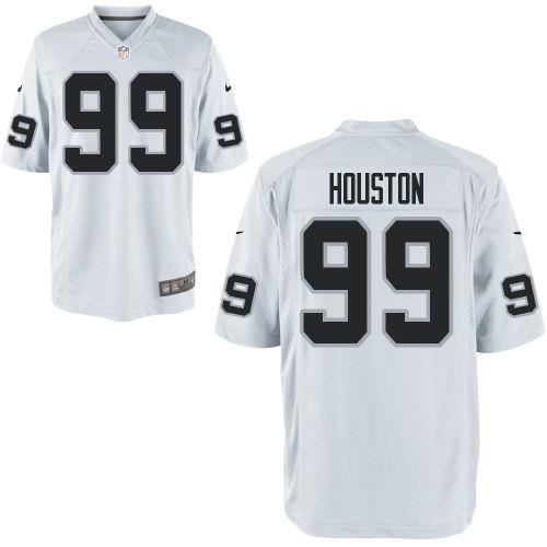 Raiders 99 Lamarr Houston White Elite Jersey