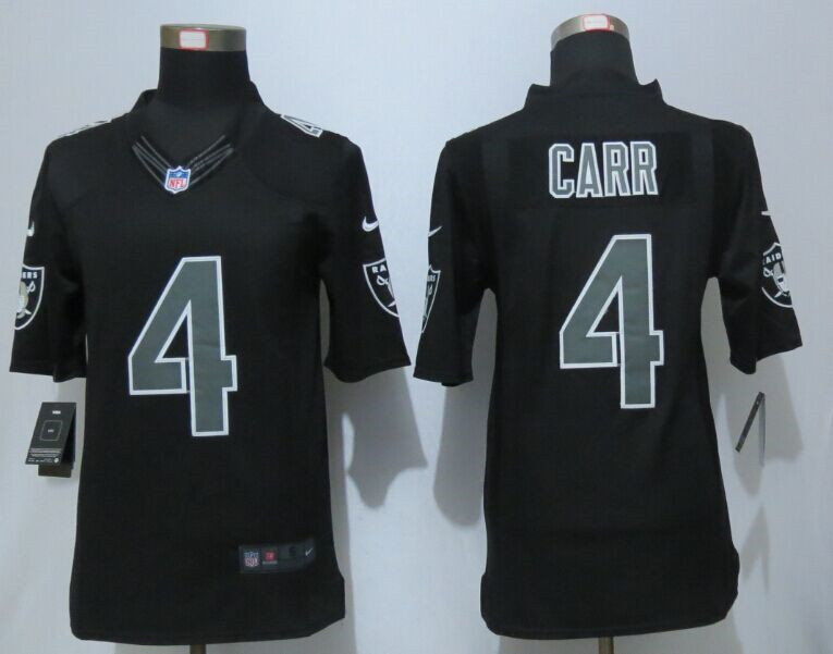 New Oakland Raiders #4 Derek Carr Impact Limited Black Jerseys