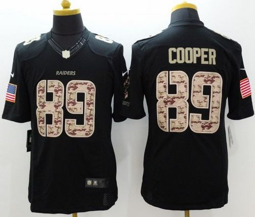 New Oakland Raiders #89 Amari Cooper Black Men''s Stitched NFL Limited Salute to Service jersey