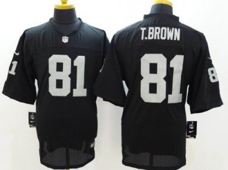 Nike Oakland Raiders #81 Tim Brown Black Team Color NFL Elite Jersey