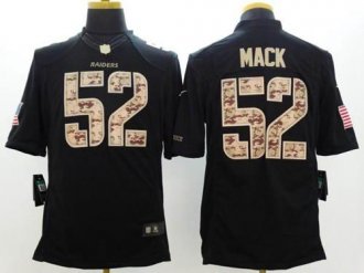 Nike Oakland Raiders #52 Khalil Mack Black NFL Limited Salute to Service Jersey