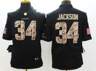 Nike Oakland Raiders #34 Bo Jackson Black NFL Limited Salute to Service Jersey