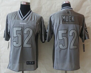 2014 New Oakland Raiders #52 Khalil Mack Grey Vapor Elite Jerseys