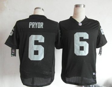 2012 NEW NFL Oakland raider 6 Terrelle Pryor black jerseys(Elite)