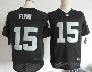 2012 NEW NFL Oakland raider 15 Matt Flynn black jerseys(Elite)