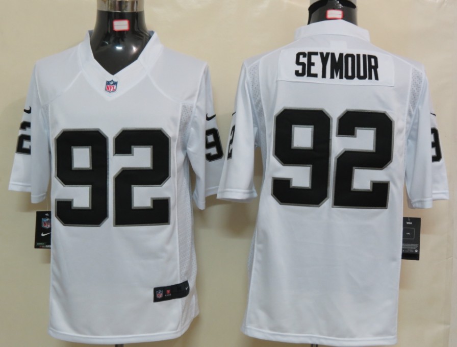 2012 NEW NFL Oakland Raiders 92 Richard Seymour White Jerseys(Limited)