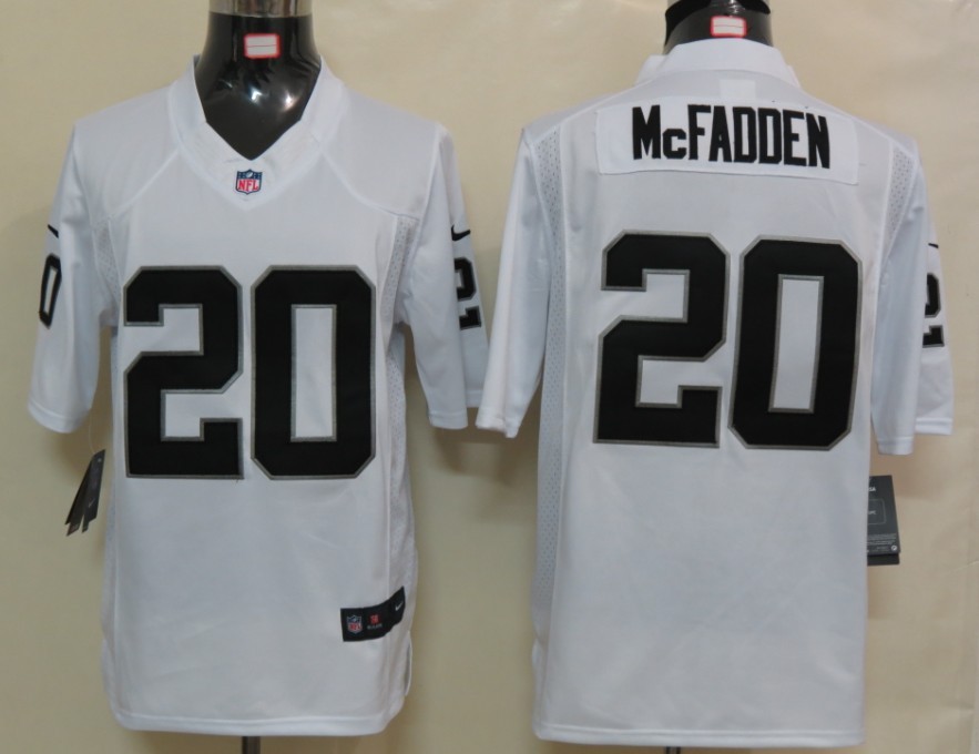 2012 NEW NFL Oakland Raiders 20 Darren McFadden White Jerseys(Limited)