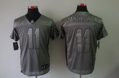 2012 NEW NFL Oakland Raiders 11 Sebastian Janikowski Grey Shadow Jerseys