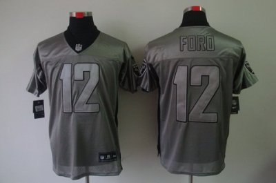 2012 NEW NFL Oakland Raiders 12 Jacoby Ford Grey Shadow Jerseys