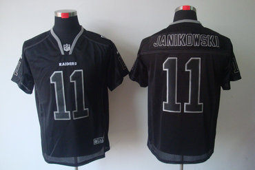 2012 NEW NFL Oakland Raiders 11 Sebastian Janikowski Lights Out Black Elite Jerseys