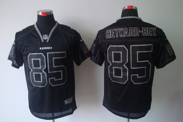 2012 NEW NFL Oakland Raiders 85 Darrius Heyward-Bey Lights Out Black Elite Jerseys