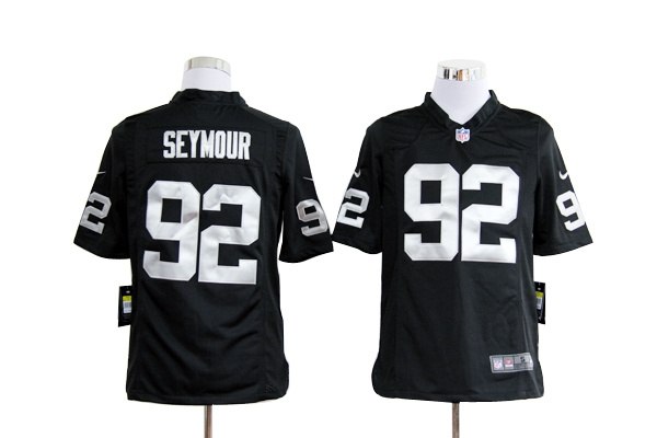 2012 nfl oakland raiders 92 richard seymour black jerseys(game)