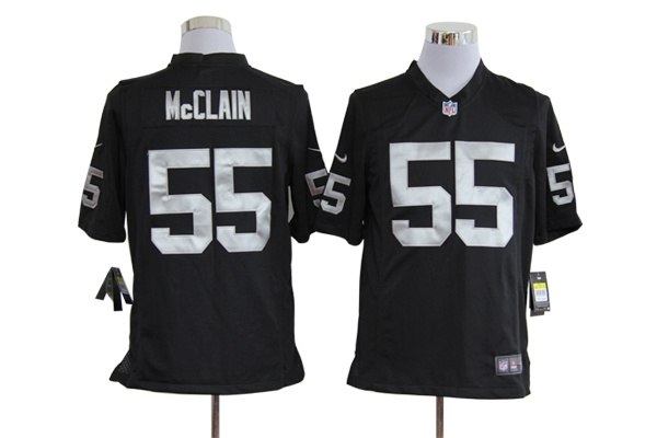 2012 nfl oakland raiders 55 rolando mcclain black jerseys(game)