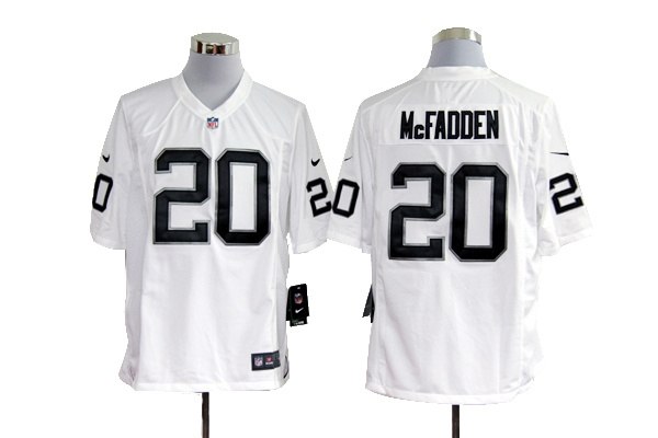 2012 nfl oakland raiders 20 darren mcfadden game white jerseys