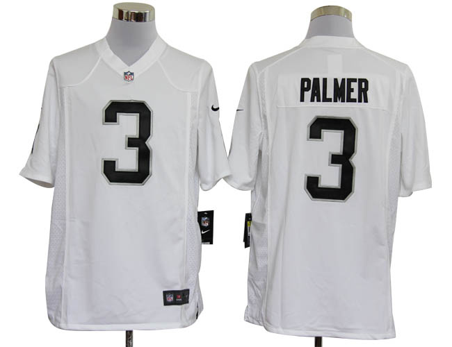 2012 oakland raiders 3 carson palmer white jerseys(game )