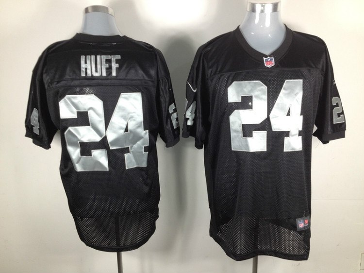 2012 oakland raiders 24 michael huff black (elite)