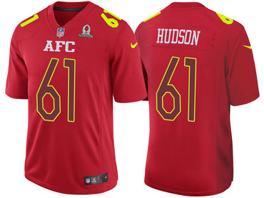 2017 Pro Bowl AFC Oakland Raiders 61 Rodney Hudson Red Game Jersey