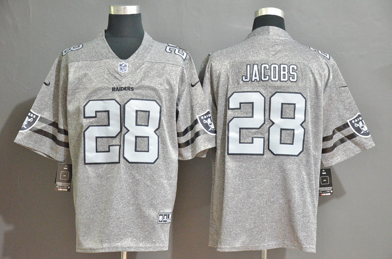 Nike Raiders 28 Josh Jacobs 2019 Gray Gridiron Gray Vapor Untouchable Limited Jersey