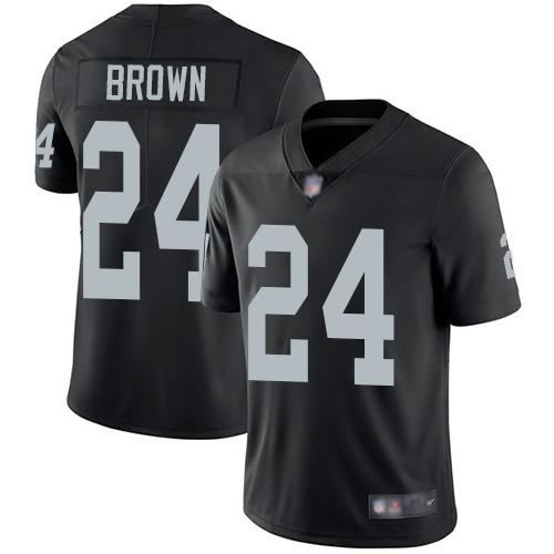 Oakland Raiders #24 Willie Brown Men's Vapor Untouchable Limited Home Black Jersey