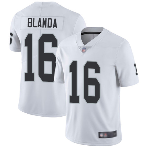 Men Oakland Raiders #16 George Blanda White Vapor Untouchable Limited Jersey