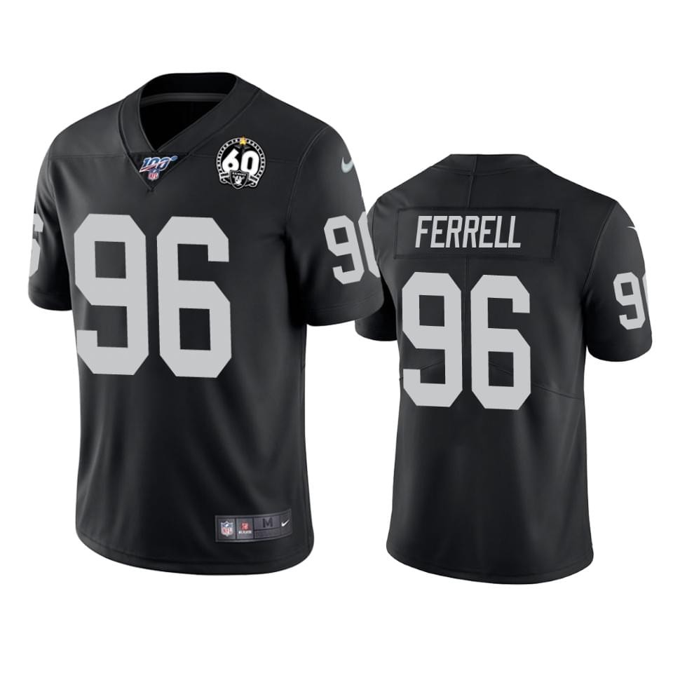 Raiders 96 Clelin Ferrell Black 100th And 60th Anniversary Vapor Untouchable Limited Jersey