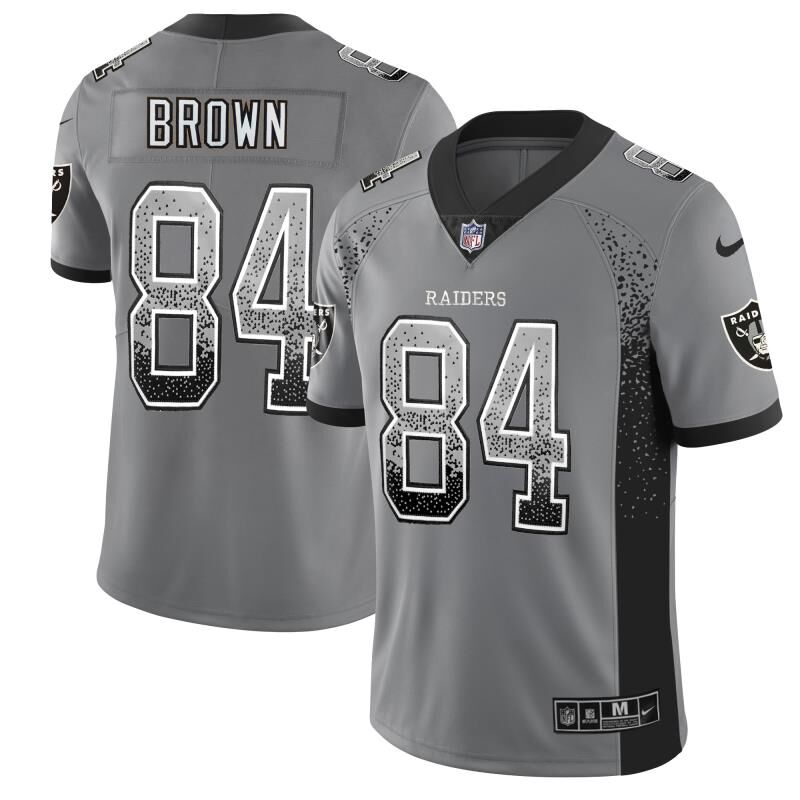 Nike Raiders 84 Antonio Brown Gray Drift Fashion Limited Jersey