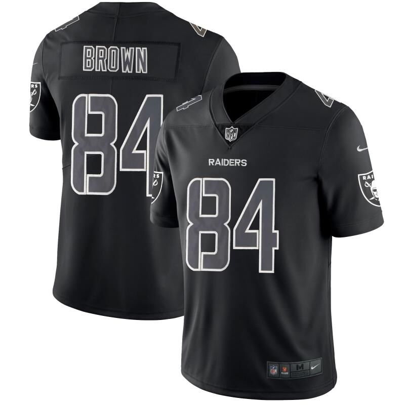 Nike Raiders 84 Antonio Brown Black Impact Rush Limited Jersey