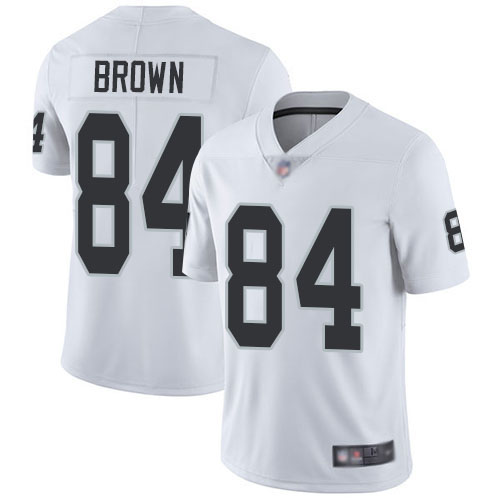 Raiders #84 Antonio Brown White Men's Stitched Football Vapor Untouchable Limited Jersey