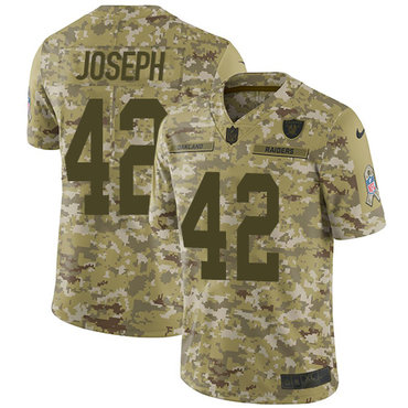 Nike Raiders #42 Karl Joseph Camo Men's Stitched NFL Limited 2018 Salute To Service Jersey