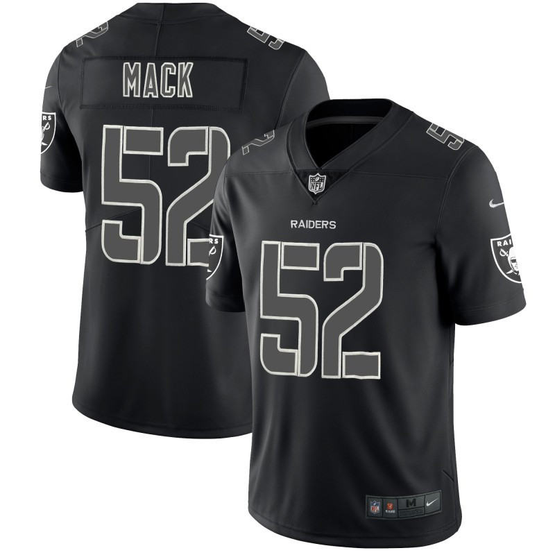 Nike Raiders 52 Khalil Mack Black Vapor Impact Limited Jersey