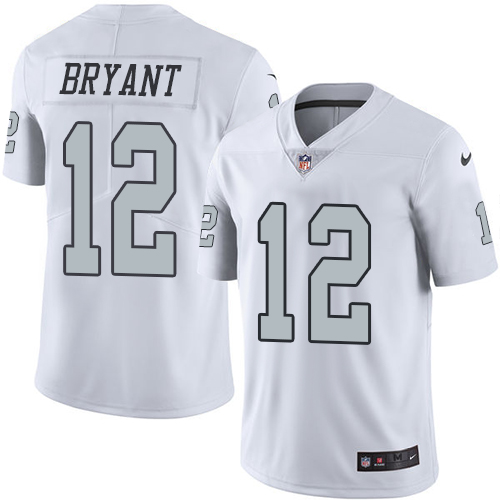 Nike Raiders #12 Martavis Bryant White Men's Stitched NFL Limited Rush Jersey