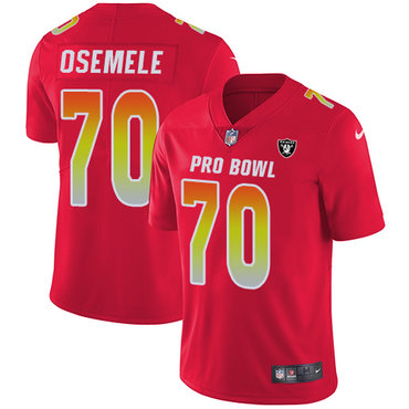 Nike Raiders #70 Kelechi Osemele Red Stitched NFL Limited AFC 2018 Pro Bowl Jersey