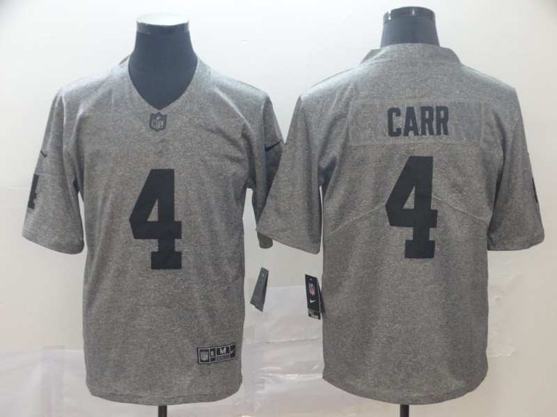 Raiders 4 Derek Carr Gray Gridiron Gray Vapor Untouchable Limited Jersey