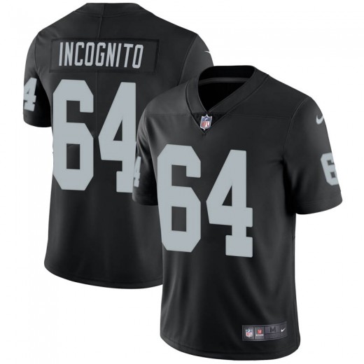 Men's Oakland Raiders #64 Richie Incognito Vapor Untouchable Limited Black Jersey