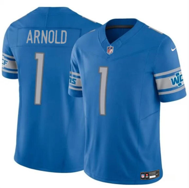 Youth Detroit Lions #1 Terrion Arnold Blue 2024 Draft F.U.S.E. Vapor Untouchable Limited Stitched Jersey